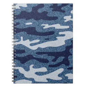 Cuaderno Camuflaje Jeans Background. Vintage Spots Denim