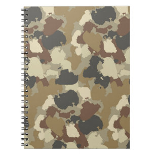 Cuaderno Camuflaje Militar Tonos Terrosos Marrones