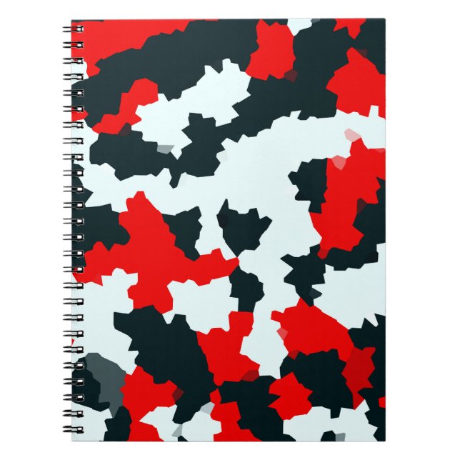 Cuaderno Camuflaje Mosaico Abstracto Geométrico Irregular (Frente)