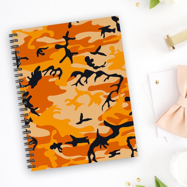 Cuaderno Camuflaje naranja, militar, ejército (Subido por el creador)