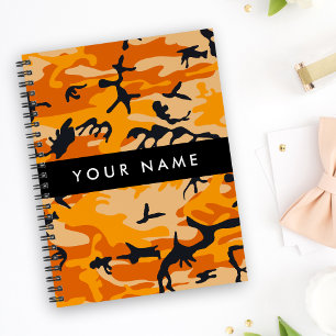 Cuaderno Camuflaje naranja Su nombre Personaliza