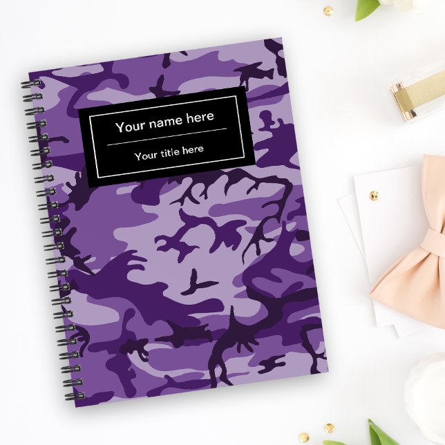 Cuaderno Camuflaje púrpura, militar, ejército (Subido por el creador)