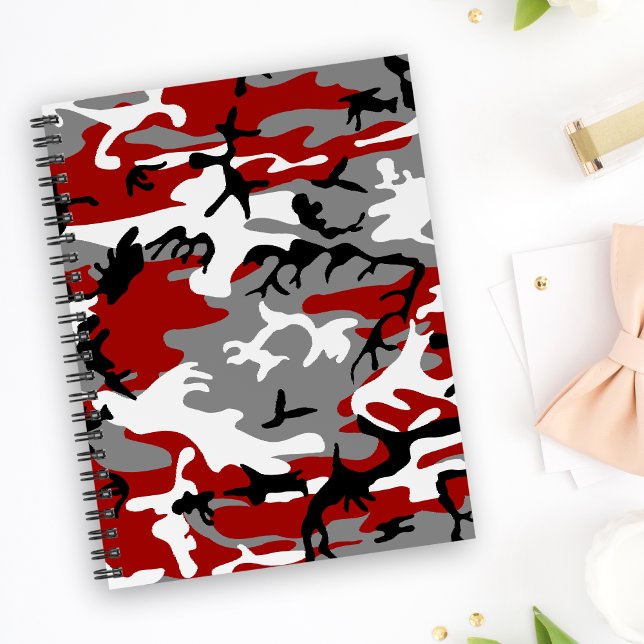 Cuaderno Camuflaje rojo y gris, ejército (Subido por el creador)