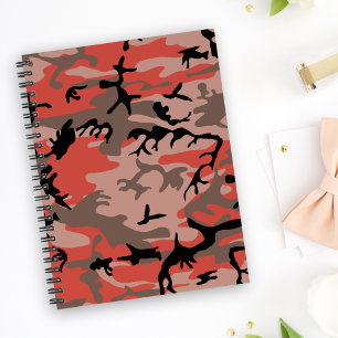 Cuaderno Camuflaje rojo y marrón, militar, ejército