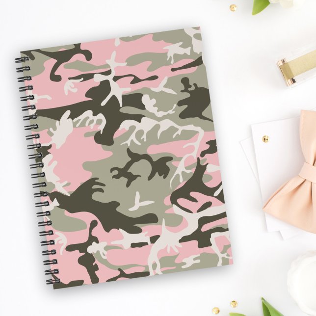 Cuaderno Camuflaje rosa y verde, militar, militar (Subido por el creador)