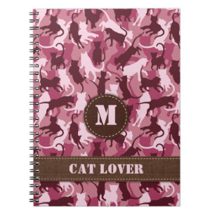 Cuaderno Camuflaje rosado de gatos