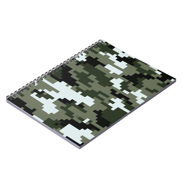 Cuaderno Camuflaje Urbano Digital Pixel de 8 bits / Camo (Lado Izquierdo)