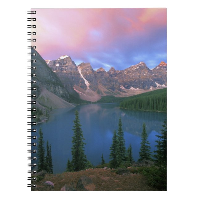 Cuaderno Canadá, Alberta, Lago Moraine al amanecer, Banff (Frente)