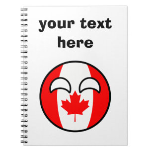 Cuaderno Canadá Geeky que tiende divertido Countryball