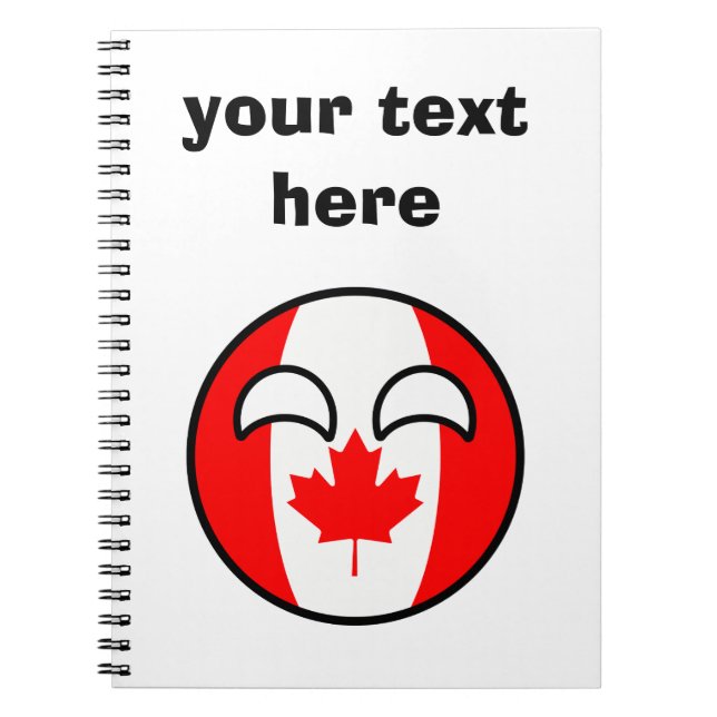 Cuaderno Canadá Geeky que tiende divertido Countryball (Frente)