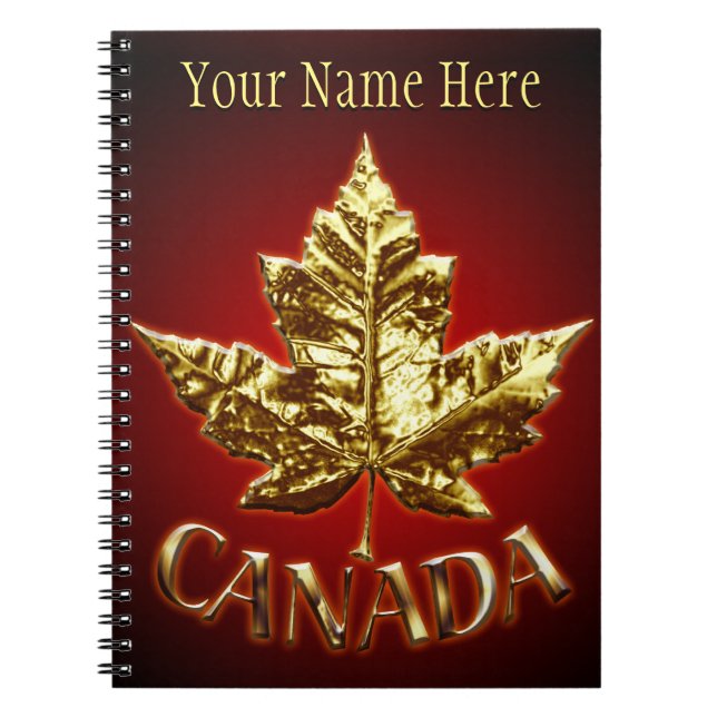Cuaderno Canadá Journal Souvenir Personalizados Notebooks C (Frente)