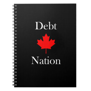 Cuaderno Canadá Maple Leaf Debt Nation Color oscuro