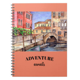 Cuaderno Canal de Venecia - acuarela pluma y lavado