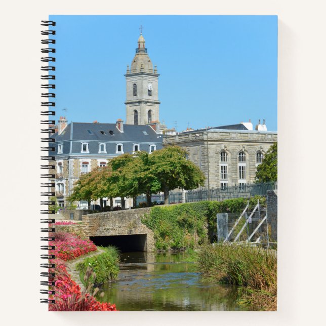 Cuaderno Canal y iglesia en Vannes en Francia Postcard Me (Anverso)