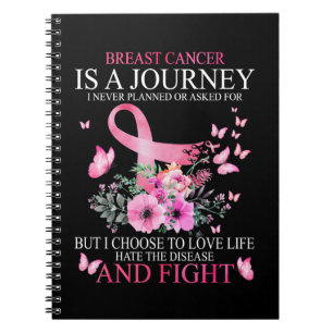 Cuaderno Cáncer de mama Viaje Mariposa Lucha contra el Cánc