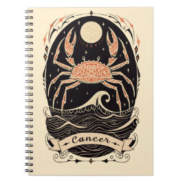 Cuaderno Cáncer de ordenador portátil Arte zodiaco celeste
