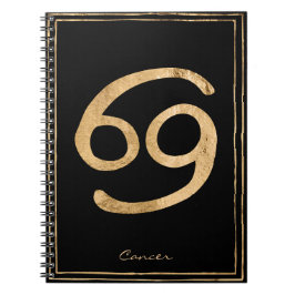 Cuaderno Cáncer el cangrejo martilló astrología estilizada 
