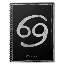 Cuaderno Cáncer, el cangrejo martilló astrología estilizada