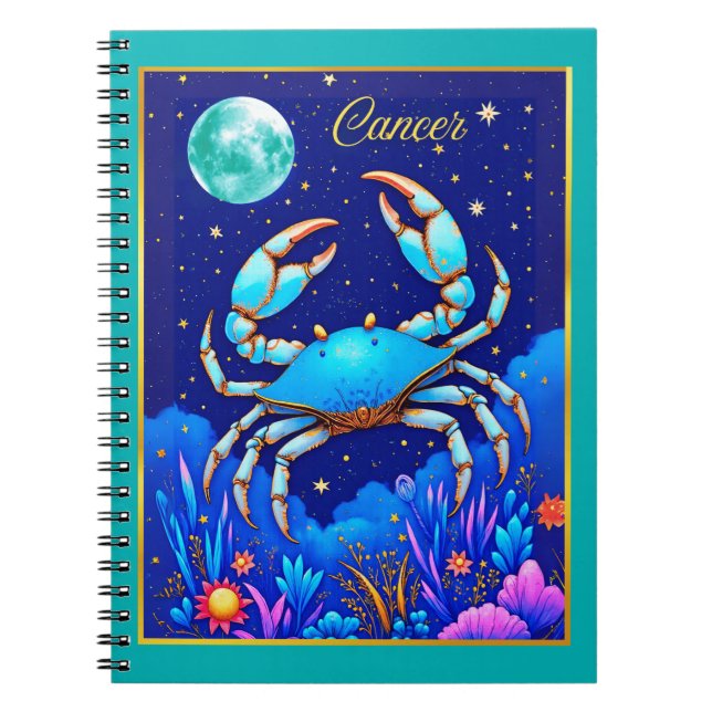 Cuaderno Cancer the Crab Zodiac Sign (Frente)