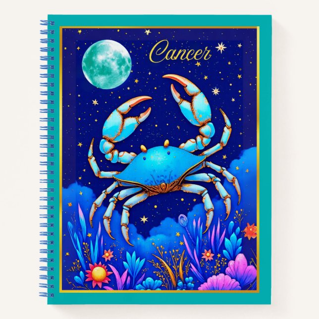 Cuaderno Cancer the Crab Zodiac Sign Journal  (Anverso)