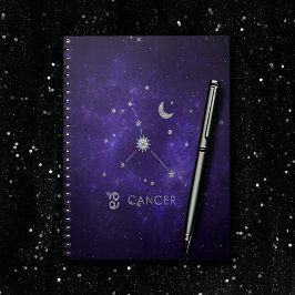Cuaderno Cáncer zodiaco morado | Horoscopio Astrológico Cós