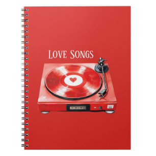 Cuaderno Canciones de Amor de Corazón Rojo