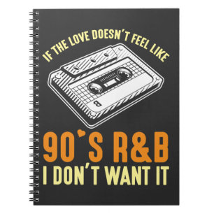 Cuaderno Canciones del 90s R&B Music Cassette 90s Canciones