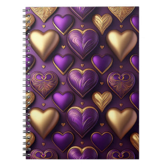 CUADERNO CÁNDICE DE CORAZÓN DE PURPLE & GOLD VALENTINE