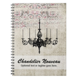Cuaderno Candil Victoriano Shabby Chic Damask Vintage