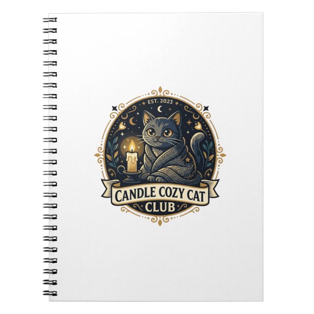 Cuaderno Candle Cozy Cat Cat Dad Regalo Idea - Candle Cozy  (Frente)