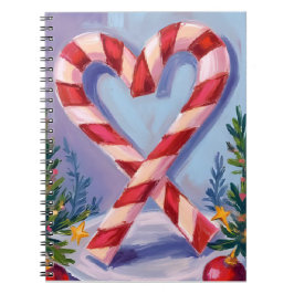 Cuaderno Candy Cane Heart Merry Christmas