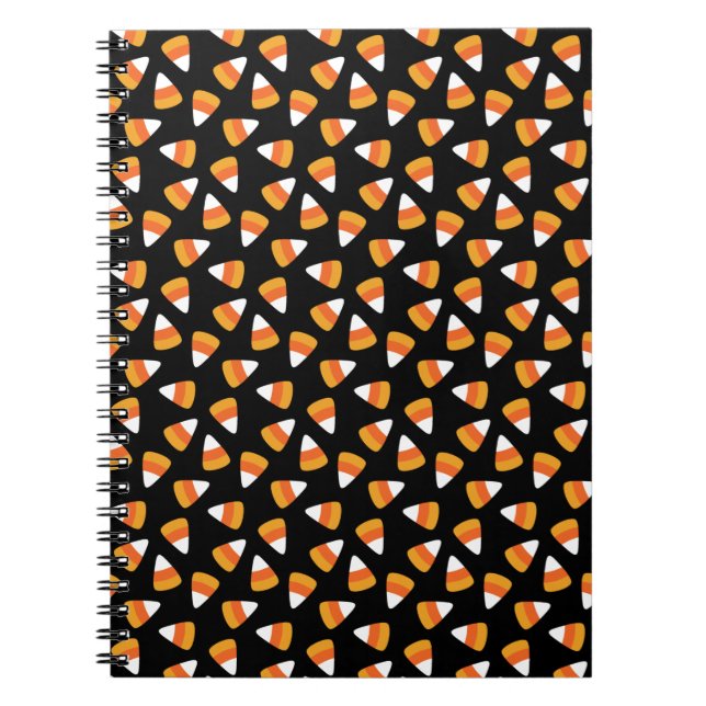 Cuaderno Candy Corn Halloween Negro y Naranja (Frente)