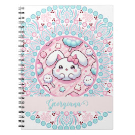 Cuaderno Candy de algodón personalizado Kawaii Bunny Dot Ma