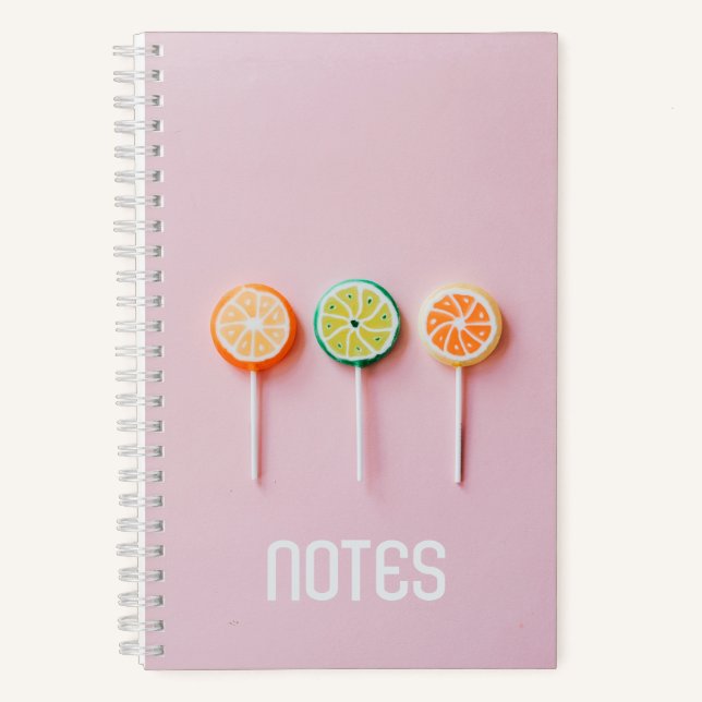 Cuaderno Candy Lollipop Bonito Minimalista (Anverso)
