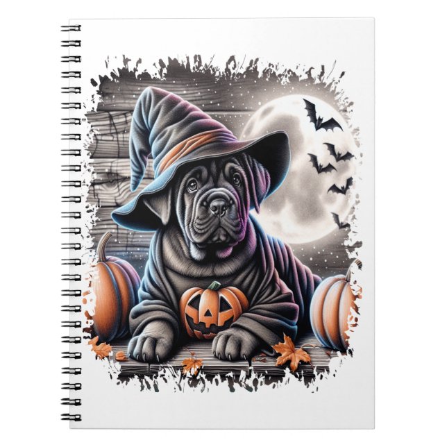 Cuaderno Cane Corso Dog Halloween (Frente)