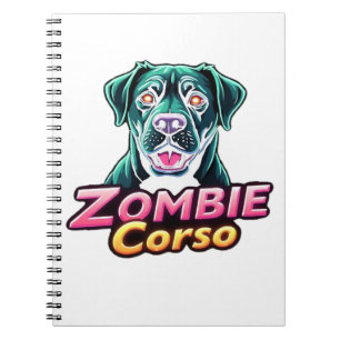 Cuaderno Cane Corso Mastín Italiano Zombie Perro Halloween 
