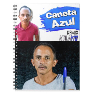 Cuaderno caneta azul personalizado