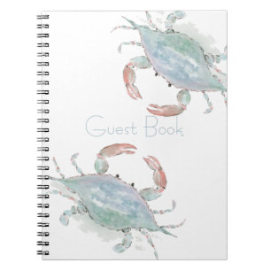 Cuaderno Cangrejo costero acuarela de personalizable