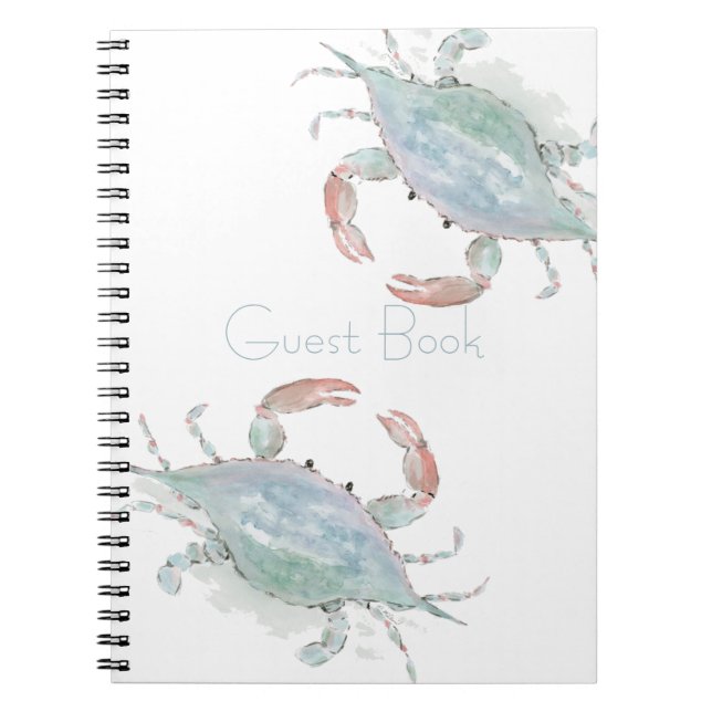 Cuaderno Cangrejo costero acuarela de personalizable (Frente)