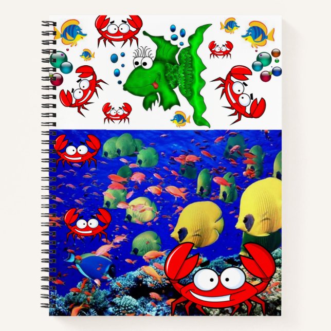 Cuaderno Cangrejo del Océano de pescado para portátiles esp (Anverso)