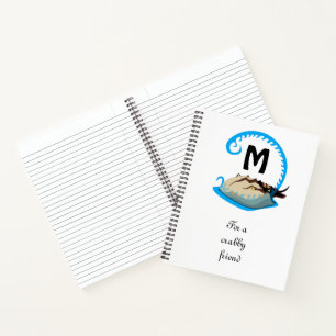 Cuaderno Cangrejo herradura en el monograma del agua