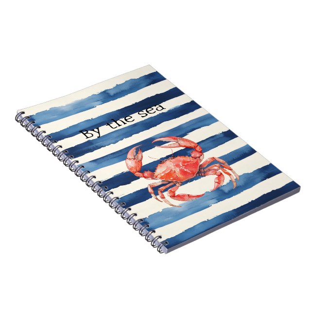 Cuaderno Cangrejo Rojo de Playa Cangrejo Azul Rayas (Lado Derecho)
