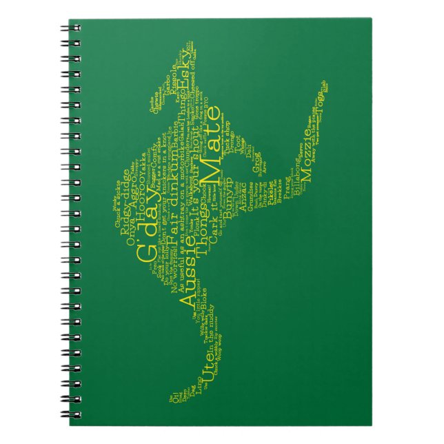 Cuaderno Canguro hecho de jerga australiana (Frente)