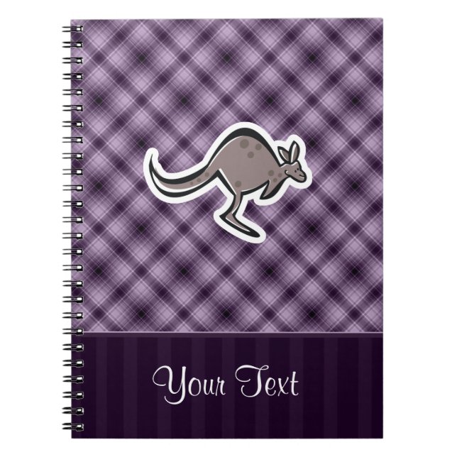 Cuaderno Canguro lindo; Púrpura (Frente)