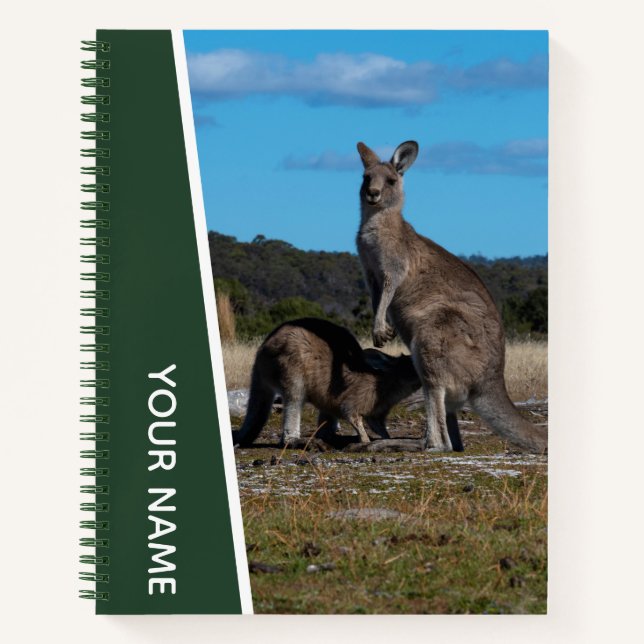 Cuaderno Canguro Madre y Bebé en Australia, Verde  (Anverso)