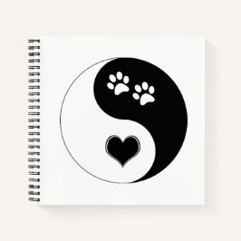 Cuaderno Canine Yin Yang Paws de Corazón y Perro