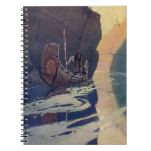 Cuaderno Canoa India Vintage Remando Sol Clásico