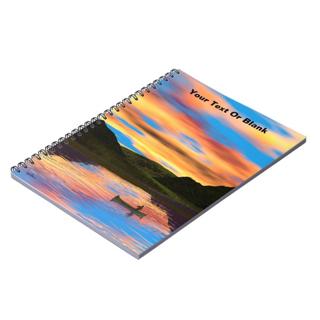 Cuaderno Canoas En El Lago Sunset (Lado Izquierdo)