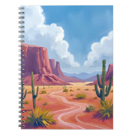 Cuaderno Cañón del desierto | paisaje natural de cactus