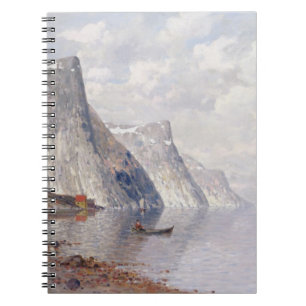 Cuaderno Canotaje en un fiordo noruego (aceite en lona)